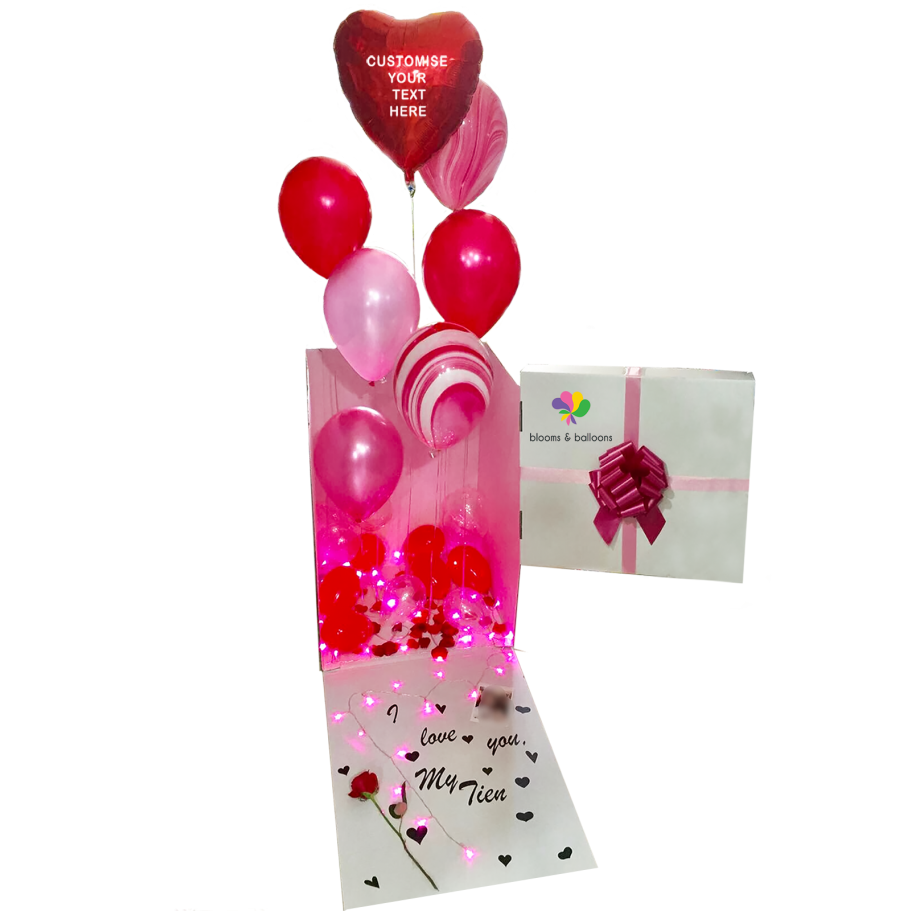 24hrs Blooms and Balloons Bestselling Surprise Gift Box Surprise Me